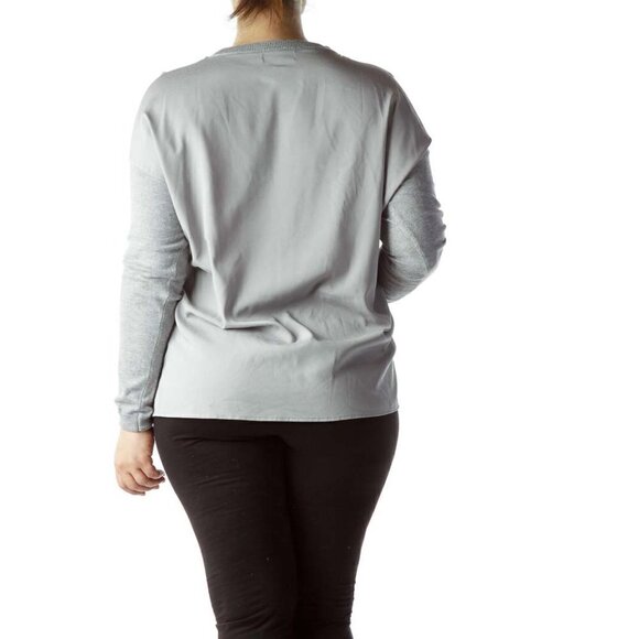 Calvin Klein Gray Sweater with Sheer Back - Picture 3 of 3